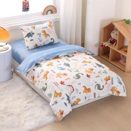 WaBaHa Dinosaur Printed Crib Bedding 3-Piece Set Cotton 3-Piece, Bundle of 2