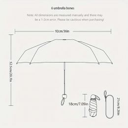 Soletharien Mini Travel Umbrella with Umbrella Case, Bundle of 3