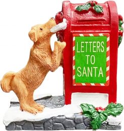 QIAOLY Decorative Christmas Village Accessories for Collection 2.4 Inch, Bundle of 3