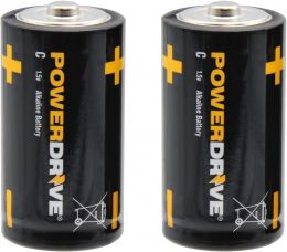 PowerDrive LR14 Alkaline C Battery - 2 per Pack, Bundle of 4