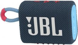 JBL Go 3 Portable Waterproof Wireless IP67 Dustproof Outdoor Bluetooth Speaker (Blue Waterproof Wireless
