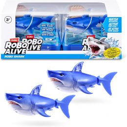 Robo Alive Water Activated Shark 2 Pack (Blue) 2 Pack, Bundle of 2