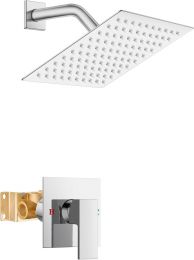 Airuida Chrome Polish Shower Faucet Set 8 Inch