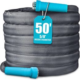 Aqua Joe AJFJH50-58-MAX Superlight FIBERJACKET Garden Hose Heavy Duty 50 Feet