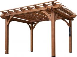 Backyard Discovery Beaumont 12' x 10' Traditional Cedar Wood Pergola Kit with Wood