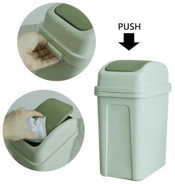 Teyyvn 7 Liter / 1.8 Gallon Plastic Trash Can Plastic 7 Liter, 1.8 Gallon, Bundle of 2