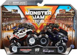 Monster Jam Official Monster Mutt Dalmatian Vs. Mohawk Warrior Die-Cast, Bundle of 2