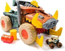 Monster Jam Mini Jams Megalodon Mad Hog Chomper Cleanup Toy, Bundle of 2