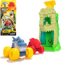 Monster Jam Mini Jams Megalodon Jungle Blaster Launcher Playset, Bundle of 2