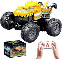 MOONTOY Dinosaur Remote Control Car Metal Rechargeable, Bundle of 3