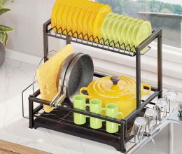 Simple Trending Dish Drying Rack Stainless Steel, Bundle of 2