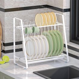 KOSIWU Dish Drying Rack with, Bundle of 2
