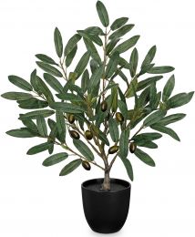 Briful Small Olive Trees Artificial Decor with Black Palstic Pot