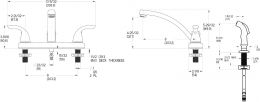 Pfister Pfirst Two Handle Kitchen Faucet with Side Sprayer