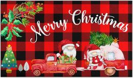 flippana Christmas Welcome Doormat Merry Christmas Door Mat Outdoor 30 Inch, 17 x 30 Inch, Bundle of 2