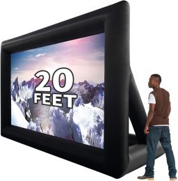 GYUEM 20 feet Inflatable Portable Projector Movie Screen Portable 20 feet