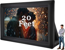 QILEBA 20 Feet Inflatable Projector Movie Screen for Outdoor Portable 20 Feet, 20ft
