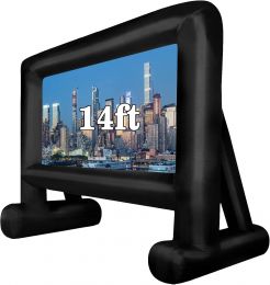 QILEBA 14 FT Inflatable Projector Movie Screen for Outside 14 FT