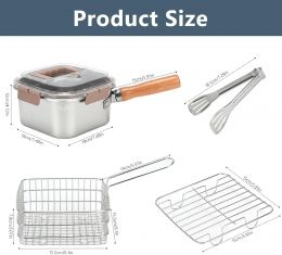 BSDLZCH Stainless Steel Deep Fryers Stainless Steel