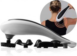 Sharper Image Cordless Deep-Tissue Neck and Back Massager with Swappable