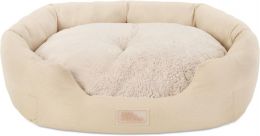 TOWN & COUNTRY EVERYDAY CuddleTown Faux Linen Comfy Cozy Cuddler Pet Bed, Bundle of 2