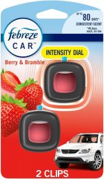 Febreze Car Air Freshener Vent Clip Berry & Bramble 2 Count, 06 oz, Bundle of 7