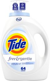 Tide Free & Gentle Liquid Laundry Detergent, Bundle of 3