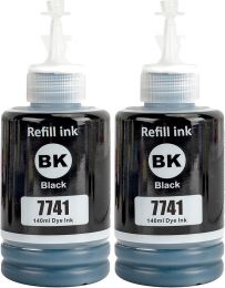 LCL T774 774 Black Ink Refill Bottles Replacement 2-Pack, Bundle of 3