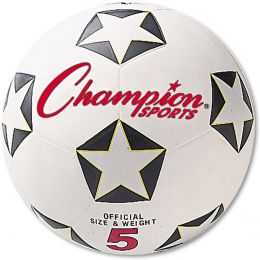Champion Sports Rubber Cover Soccer Ball, Bundle of 3
