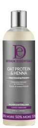 Design Essentials Oat Protein & Henna Deep Cleansing Shampoo for Pack of 1, 12 Oz, Bundle of 2
