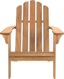 SAFAVIEH Outdoor Topher Wood Adirondack Chair Wood