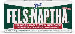 ZOUT Fels Naptha Dial Laundry Soap Bar 5.0 oz, Bundle of 6