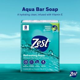 Zest 8-Bar Bath Size Soap 4 Ounce, 32 Ounce, Bundle of 4