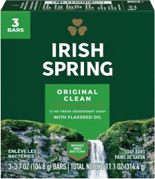 Irish Spring Deodorant Soap Bars 3 Count, Bundle of 3
