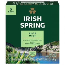 Irish Spring Irish Spring Aloe Deodorant Soap Bar 3count, Bundle of 3