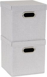 Household Essentials 804-1 Café Cube Bin Storage Set with 2 Pack