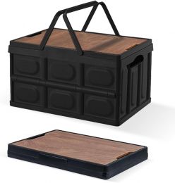 CSBXC Collapsible Storage Bins Box with Lids and Handle Plastic Foldable Portable 30L