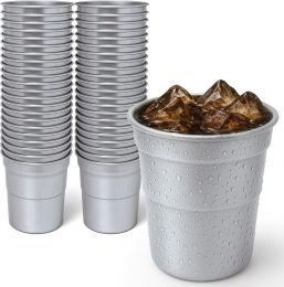 Stock Your Home 16oz Infinitely Recyclable Aluminum Cups (30 Pack) – Aluminum Metal 30 Pack, 16oz