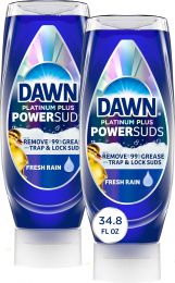 Dawn Platinum Plus PowerSuds EZ-Squeeze Dish Soap Liquid 2x17, Bundle of 3