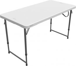 LIFETIME Fold-in-Half Adjustable Folding Table