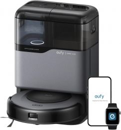 eufy Omni C20 Robot Vacuum and Wood