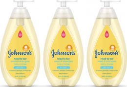 Johnson's Baby Johnson's Head-To-Toe Gentle Baby Body Wash & Shampoo Hypoallergenic Pack of 3