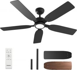 Ensenior 52 Inch Downrod Mount Ceiling Fans with 52 Inch