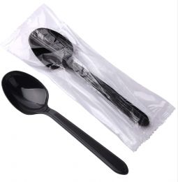 Hokeding Plastic Spoons Individually Wrapped Plastic Heavy Duty, Bundle of 2