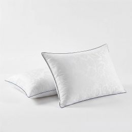 Thomasville 100% Cotton Damask Bed Pillow for Cotton Set of 2