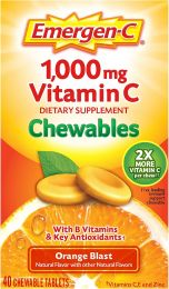 Emergen-C Vitamin C 1000mg Immune Support Chewables, Bundle of 3