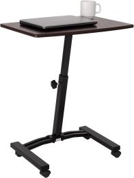 Seville Classics WEB162 Mobile Laptop Computer Desk Cart Height-Adjustable