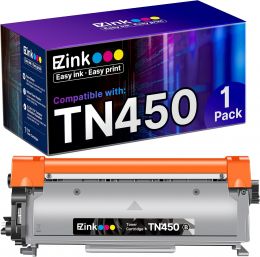 E-Z Ink TN450 Toner Cartridge for Brother Printer TN-450 TN, Bundle of 2