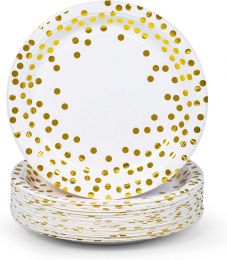MATICAN Party Paper Plates 50-Pack, Bundle of 3