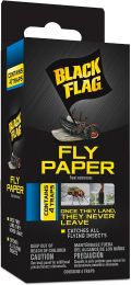 Black Flag Fly Paper 4 Traps 24 Pack, Bundle of 2